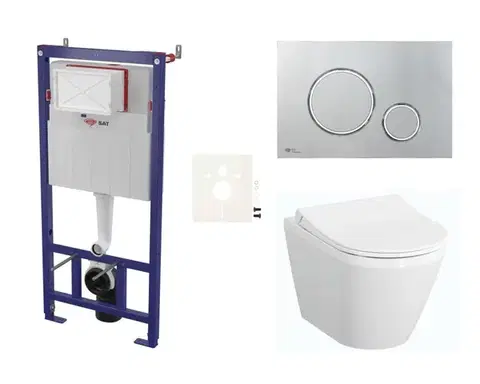 Záchody Cenově zvýhodněný závěsný WC set SAT do lehkých stěn / předstěnová montáž + WC VitrA Integra SIKOSSINTRESU71K SIKOSSINTRESU71K