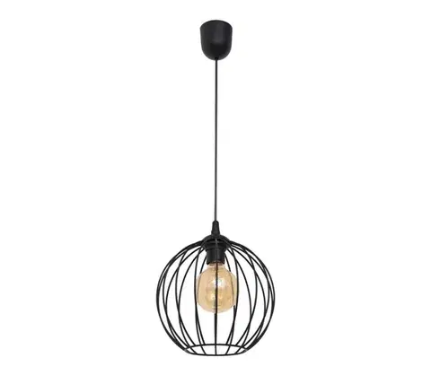 Svietidlá  Luster na lanku MERCURE 1xE27/15W/230V W-1388/1 BK+SCW-P BK