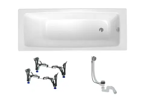 Vane Obdĺžniková vaňa SAT Feel 170x70 cm smaltovaná oceľ ľavá aj pravá SATBVFEEL1705 SATBVFEEL1705