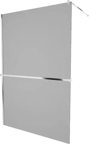 Sprchové dvere MEXEN/S - KIOTO Sprchová zástena WALK-IN s poličkou a držiakom uterákov 70 x 200, grafit 8 mm, chróm 800-070-121-01-40