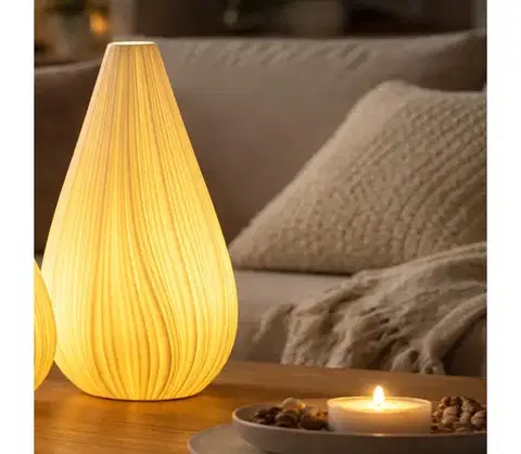Svietidlá ONLI - Stolová lampa NUVIA 1xE14/6W/230V 32 cm biela 099/LG
