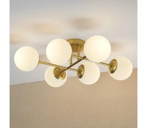 Svietidlá BRILAGI - Prisadený luster MALONY 6xE14/20W/230V zlatý 8590828080442