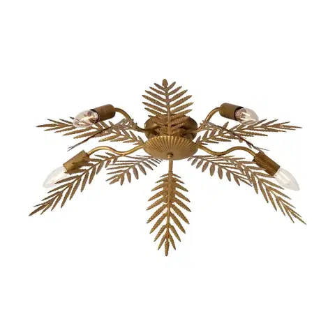 Stropné osvetlenie Vintage stropné svietidlo zlaté 70 cm 5-svetlo - Botanica