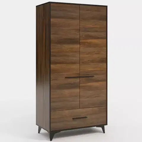 Šatníkové skrine Skriňa Frida II S2D1S shirin walnut