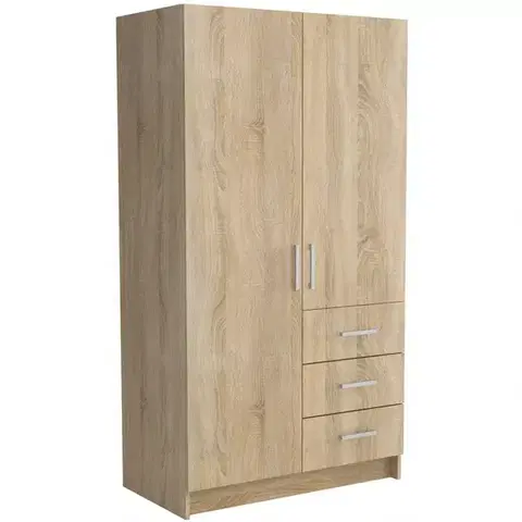 Šatníkové skrine Skriňa Pino 3 sonoma