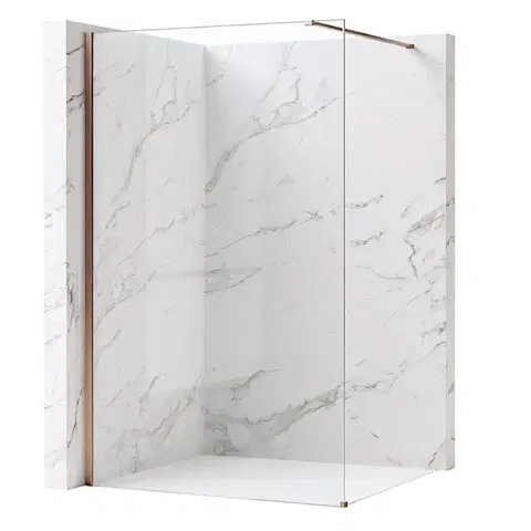 Sprchové dvere REA/S - Sprchová zástena Flexi Transparent / Brush Copper 120 KPL-K99360