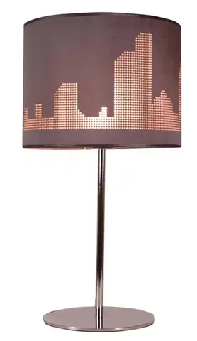 Stolové lampy Stolová lampa Manhattan v sivej/chrómovej farbe