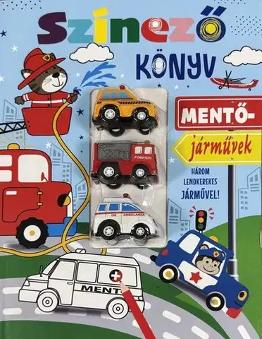 Pre deti a mládež - ostatné Színező könyv - Mentőjárművek