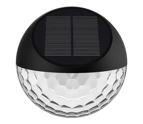 Lampy  B.V.  - LED Solárne nástenné svietidlo LED/2W/1,2V čierna 2700K IP44 B10201NO4