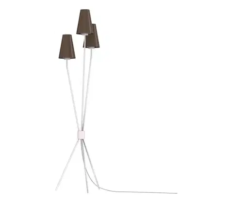 Lampy  Stojacia lampa TREFOT 3xE14/15W/230V hnedá/krémová 4635