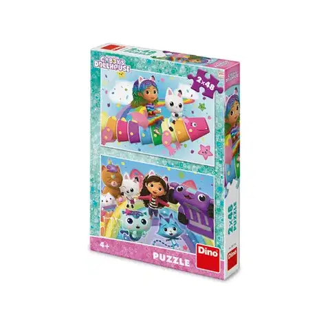 Do 99 dielikov Dino Toys GÁBI NA DUZE 2x48 Puzzle