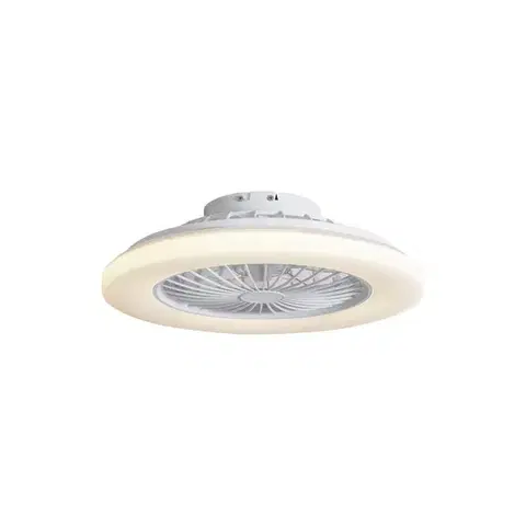 Stropné ventilátory Stropný ventilátor biely 48,5 cm vrátane LED stmievateľný v Kelvinoch s diaľkovým ovládaním - Clemo