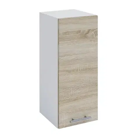 Kuchynské horné skrinky KONDELA Fabiana W-30 horná kuchynská skrinka dub sonoma / biela