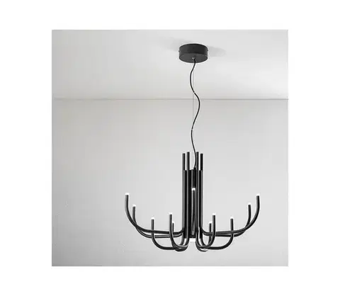 Svietidlá Ondaluce - LED stmievateľný luster na lane NOUVEAU LED/35W/230V Ø 78 cm čierny SO.NOUVEAU/NERO