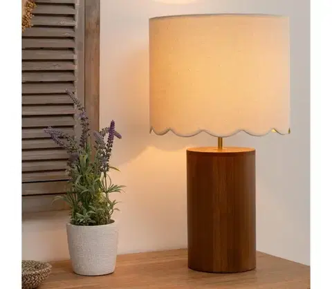 Lampy Atmosphera - Stolná lampa VANIA 1xE27/40W/230V borovica 200019