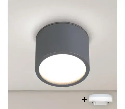 Svietidlá BRILAGI - LED RGB stmievateľné kúpeľňové bodové svietidlo SMOOTH 1xGX53/14W/230V Wi-Fi Tuya antracit BG2838+IM1490