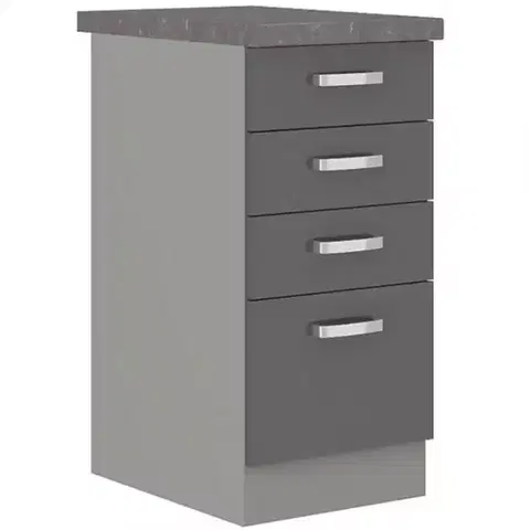 Kuchynské skrinky stojace Skrinka do kuchyne Grey 40d 4s bb