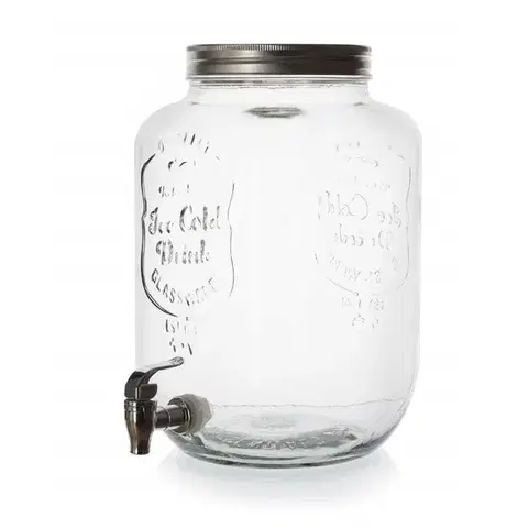 Poháre Banquet Sklenený zásobník s ventilom WALT, 8 l