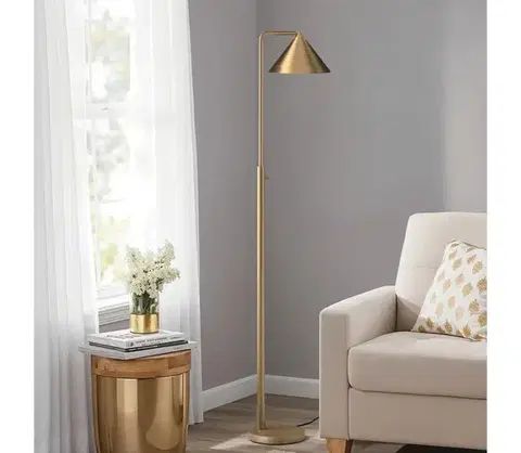 Lampy Elstead Alora Mood ALM-REMYCK-FL-GD - Stojacia lampa REMYCK 1xE27/60W/230V zlatá ALM-REMYCK-FL-GD