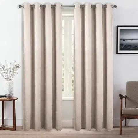 Závesy do spálne Záves na priechodkách ZOJA YC13016/230G/M2/4/140X250 béžový