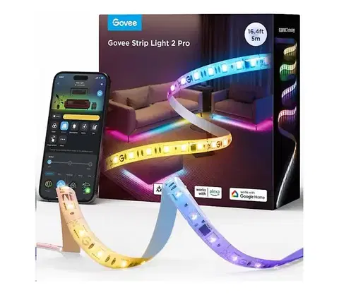 Svietidlá Govee - LED RGBWWIC Stmievateľný pásik Strip Light 2 Pro 5m Wi-Fi Matter H61F53D1