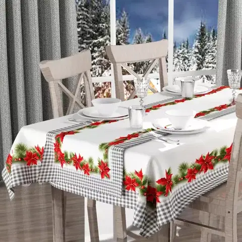Bytový textil Obrus Betlehemská hviezda 40x150
