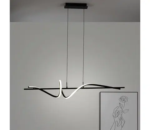 Svietidlá ONLI - LED Luster na lanku TWIST LED/30W/230V 4000K čierna 5061/SN