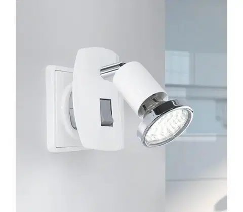 Svietidlá Eglo 902365 - LED svietidlo do zásuvky MINI 1xGU10/2,8W/230V biela 902365