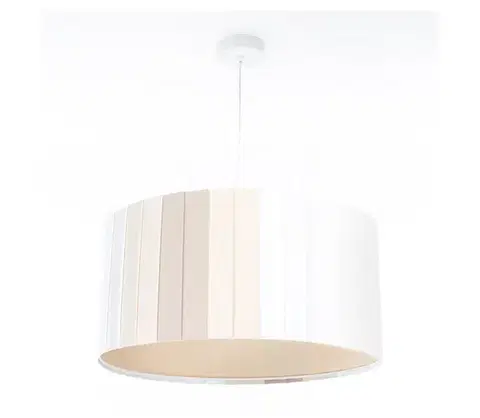 Svietidlá  Luster na lanku STRIPES 1xE27/60W/230V priemer 40 cm krémový 010-MKL-002-40