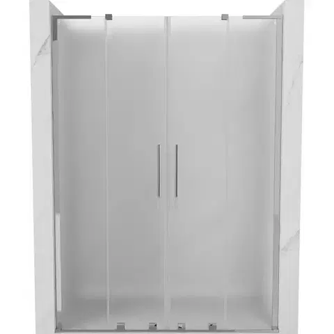 Sprchovacie kúty MEXEN/S - Velar L Duo posuvné sprchové dvere 150, dekor, chróm 871-150-003-32-01