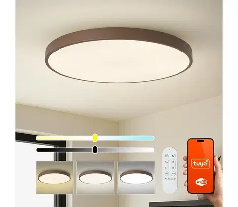 Svietidlá BRILAGI-LED Stlmiteľné svietidlo POOL SMART LED/128W/230V 100 cm Wi-Fi Tuya+DO hnedé BRI720