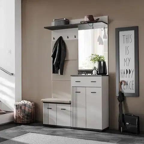Predsieňový nábytok Predsieňový nábytok Hugo VI Cc Hg6+P2 Vankúš Kašmír/Čierna