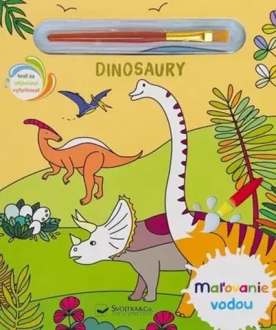 Nalepovačky, vystrihovačky, skladačky Maľovanie vodou: Dinosauri