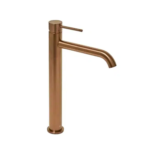 Kúpeľňové batérie Vysoká umývadlová batéria SAT Aurum bez výpuste brúsená rose gold SATBAUR285BRG SATBAUR285BRG