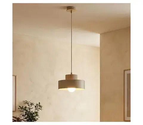 Svietidlá EMIBIG Luster na lanku KIVI 1xE27/15W/230V, béžový 1668/1S