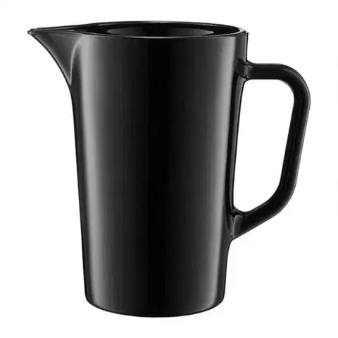 Dekoratívne vázy Kinekus Džbán s uchom, 1,2L, sklenený, čierny