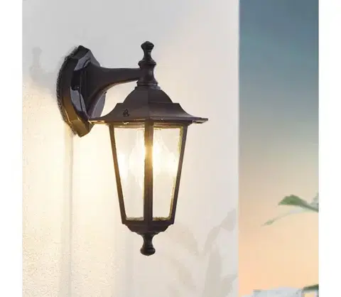 Záhradné lampy EGLO 22467 - vonkajšie nástenné svietidlo LATERNA 4 1xE27/60W čierna 22467