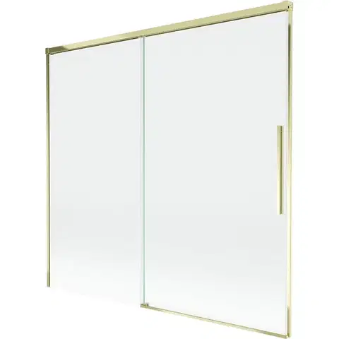 Sprchové dvere MEXEN/S - Rox vaňová zástena 2-krídlová posuvná 170 x 150, transparent, zlatá 8C9-170-001-50-00