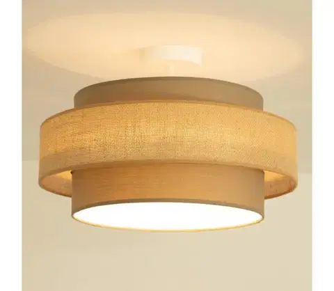 Svietidlá BRILAGI - Prisadené svietidlo RESNA 1xE27/60W/230V priemer 40 cm hnedá/béžová H0371
