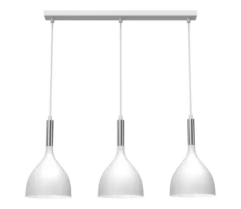 Svietidlá  Luster na lanku NOAK 3xE27/15W/230V biela/chróm 3900
