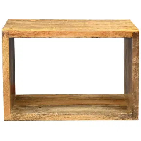 Regály a poličky Polica na stenu Devi 50x30x22 indický masív mango