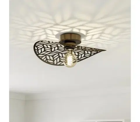 Svietidlá Eglo 44123 - Stropné svietidlo SWABY 1xE27/60W/230V priemer 40 cm bronzové 44123