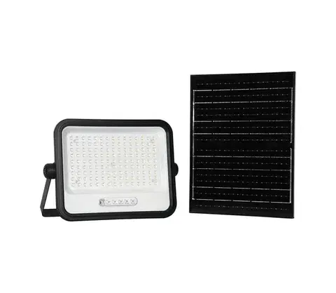 LED osvetlenie  LED stmievateľný solárny reflektor LED/300W/3,2V IP65 15000 mAh čierny + diaľkové ovládanie 24085