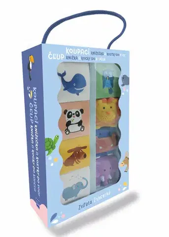 Leporelá, krabičky, puzzle knihy Čľup knižka a kocky do kúpeľa: Zvieratá