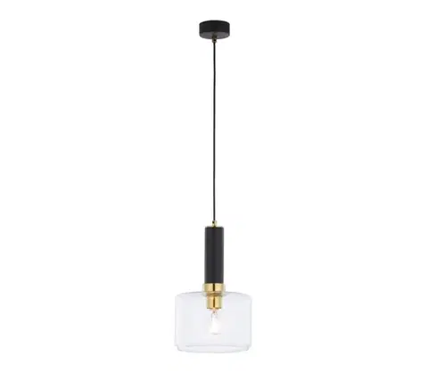 Svietidlá Jupiter 1846 - VA1 - Luster na lanku VANES 1xE27/60W/230V mosadz/čierna 1846