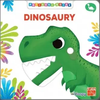 Leporelá, krabičky, puzzle knihy Potiahni a objav - Dinosaury