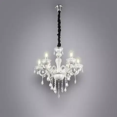 Moderné lampy do obývačky Závesné svietidlo Teejay 64118-6 LW6 biela