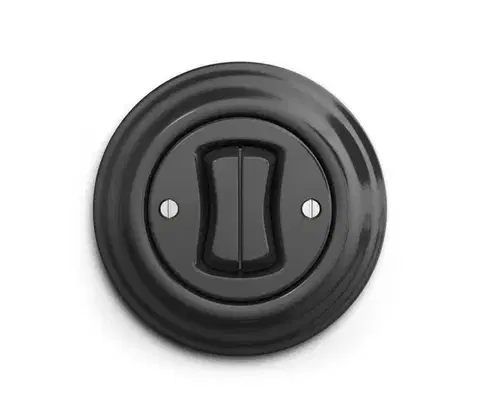 Predlžovacie káble Reblig - Retro dvojité tlačidlo s rámikom antracit RG0043+RG0101