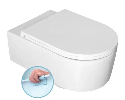 Záchody ISVEA - SISTEMA A závesná WC misa, Rimless, 36x53,5cm, biela 10SL02001