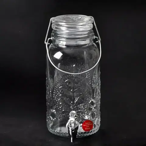 Dekorácie a bytové doplnky Sklenená nádoba s kohútikom 4000ML 10-0104E-AH